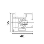 De HTF-SC 2 is een tweedelige geleider. Het basis deel wordt aan de gevel gemonteerd. De lip wordt met boutjes aan het basis profiel gemonteerd.