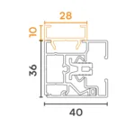 De HTF-SC CLICK is een tweedelige geleider. Het basisdeel wordt aan de gevel gemonteerd. De lip wordt schroefloos op het basisdeel geklikt.
